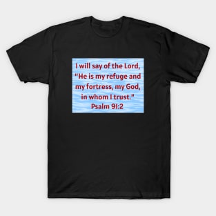 Bible Verse Psalm 91:2 T-Shirt